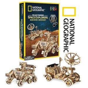 NEW NATIONAL GEOGRAPHIC Solar Model Kit Wooden 3D Puzzle Models NASA Space Explo
